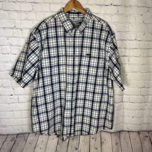 Carhartt Men's Shirt Multicolor Size XL Plaid Short Sleeve Button Up S150IND